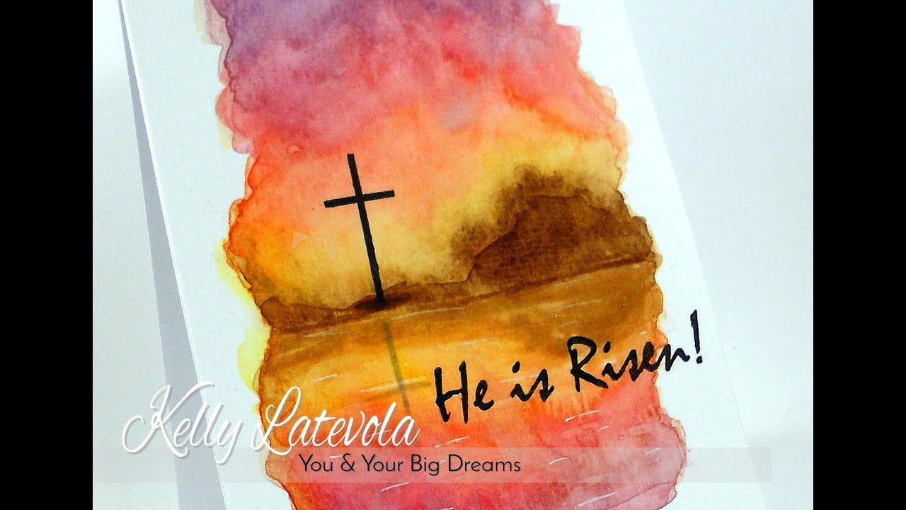 He is Risen: Watercolor Landscape
