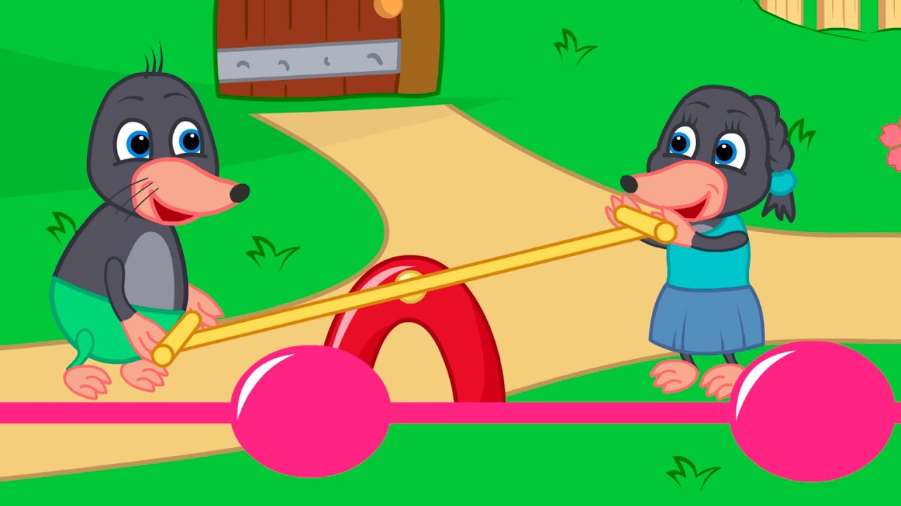 Benny Mole and Friends - We fill the pool with balls Cartoon for Kids
