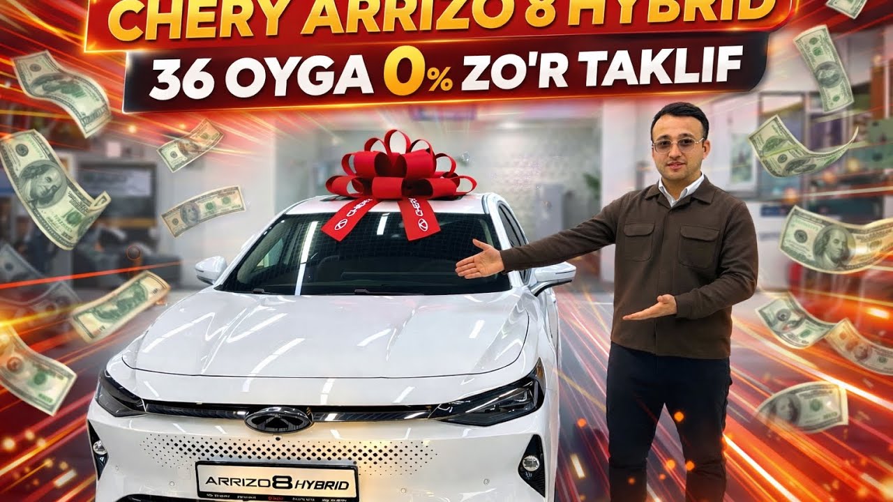 Zo’r Taklif 36 oy 0% Bo’lib To’lash Imkoniyati.        Chery Arrizo 8 hybrid🔥🔥🔥