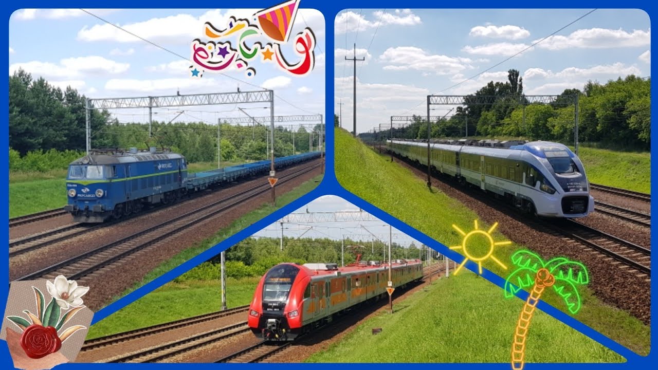 Trzy pociągi w Płyćwi w upalny dzień 23.06.2022