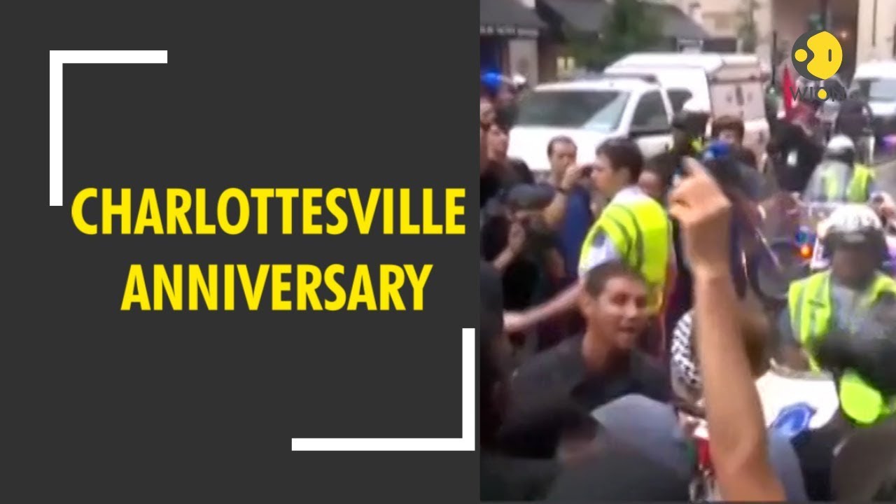 Charlottesville anniversary: Police clash with protesters during Washington rally