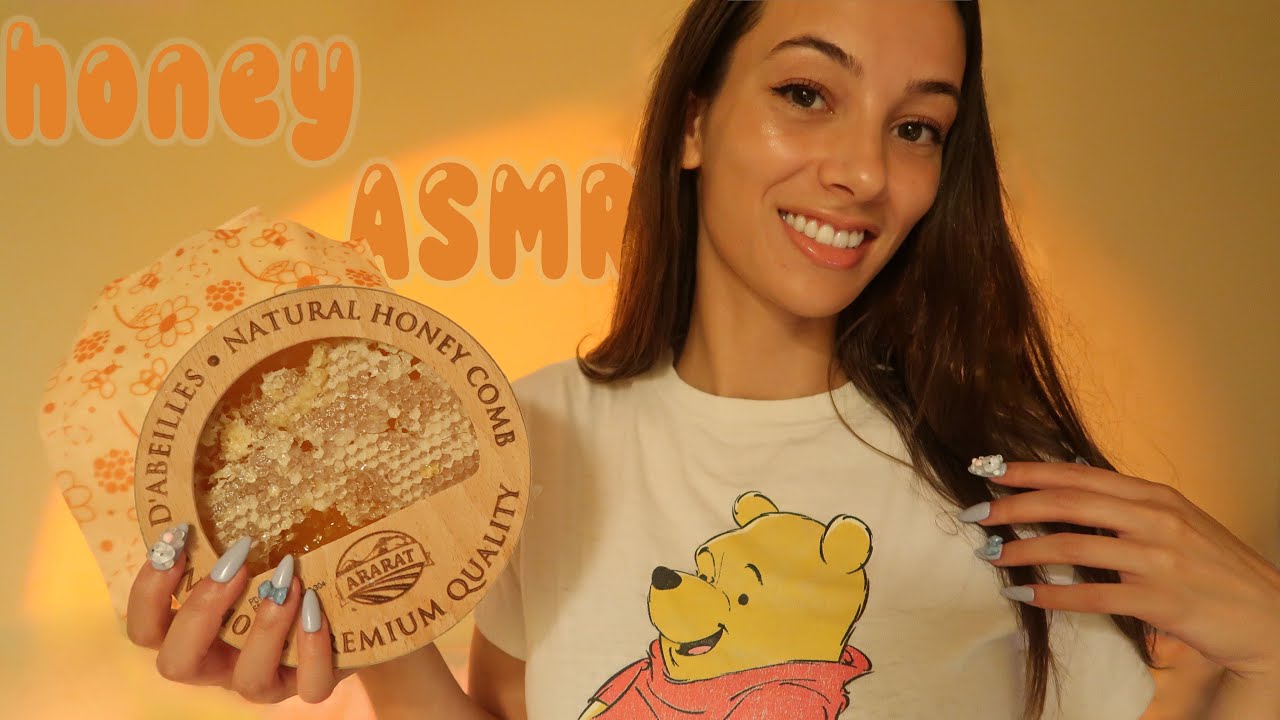ASMR Honey Triggers 🍯 beeswax, woodwick candle, honeycomb, etc. 🐝