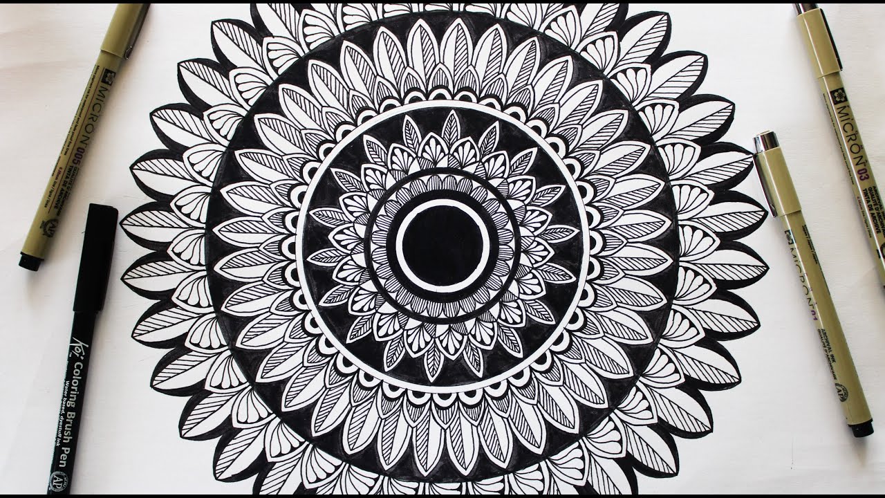How to draw a mandala step by setp || MANDALA ART for beginners || HOW TO: Make the SIMPLE MANDALA
