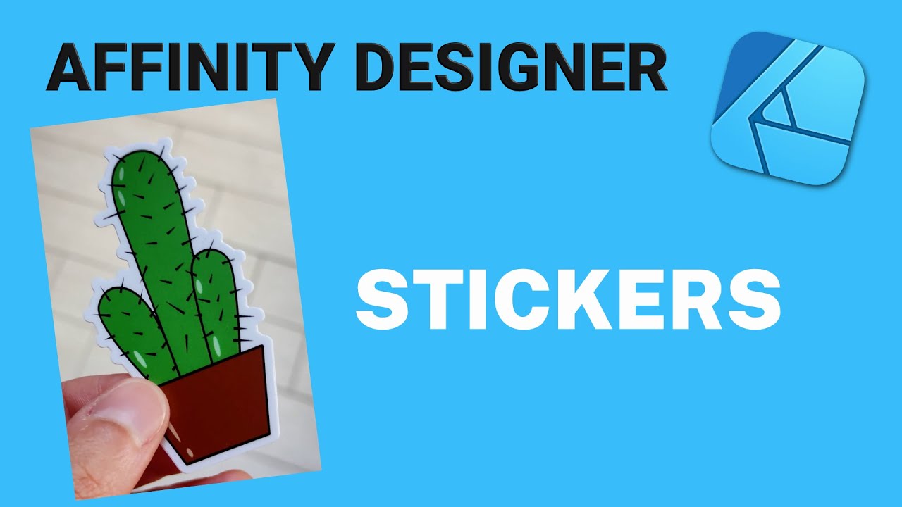 Realizzare un ADESIVO A TAGLIO COMPLETO con Affinity DESIGNER: dal disegno alla STAMPA!