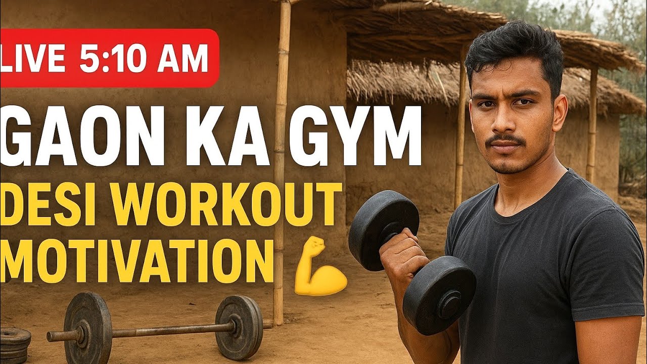 🌅 5:10 Subah LIVE &ndash; Gaon Ka Gym | Desi Workout Motivation | Morning Fitness with Manish Yadav 💪🔥