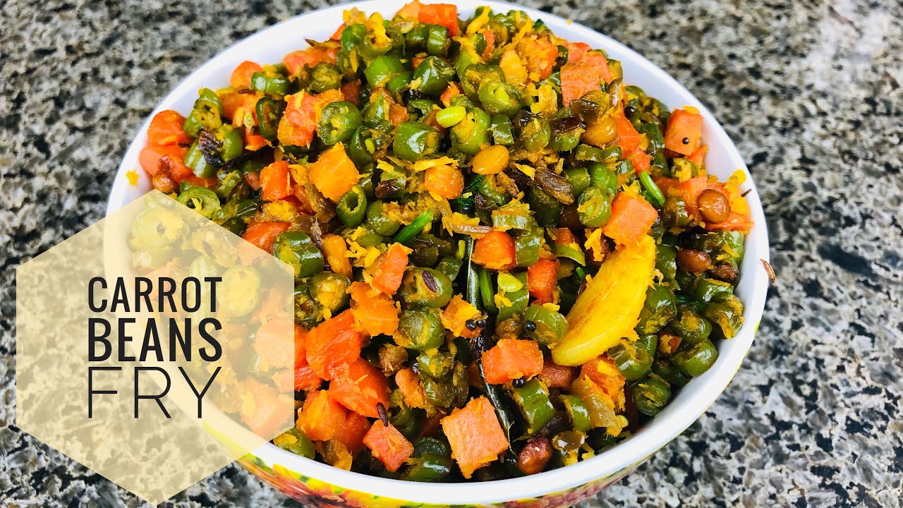 Carrot and Beans Fry | Veg Fry | Simple, Quick and Easy Healthy recipe | Beans Carrot Fry