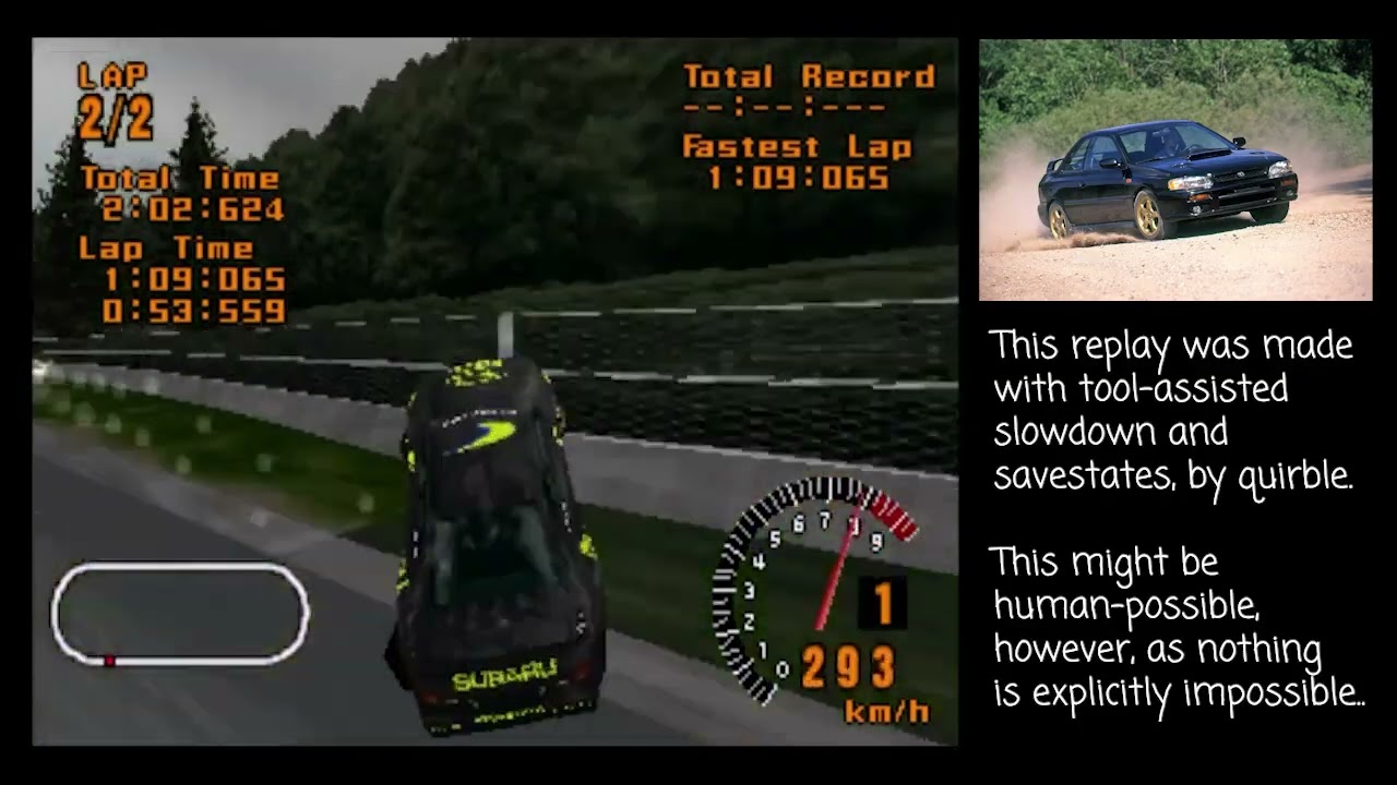 [TAS] GT1 NTSC-J wallgrind glitch as speedrun tech - 2:02:624 Test Course