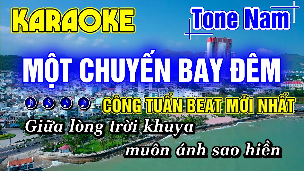 Một Chuyến Bay Đêm Karaoke Tone Nam Nhạc Sống Rumba Beat Hay Dễ Hát CÔNG TUẤN BOLERO MỚI NHẤT