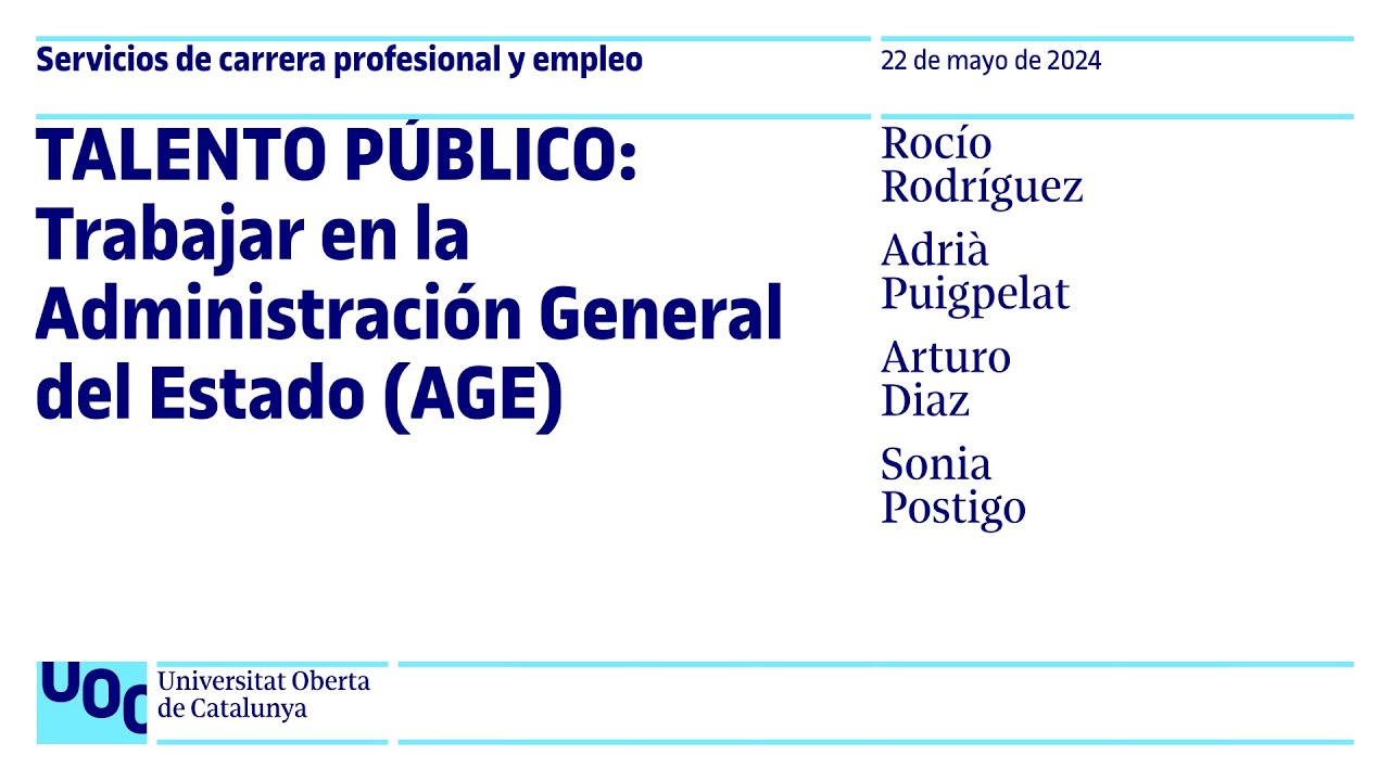TALENTO PÚBLICO: Trabajar en la Administración General del Estado (AGE)