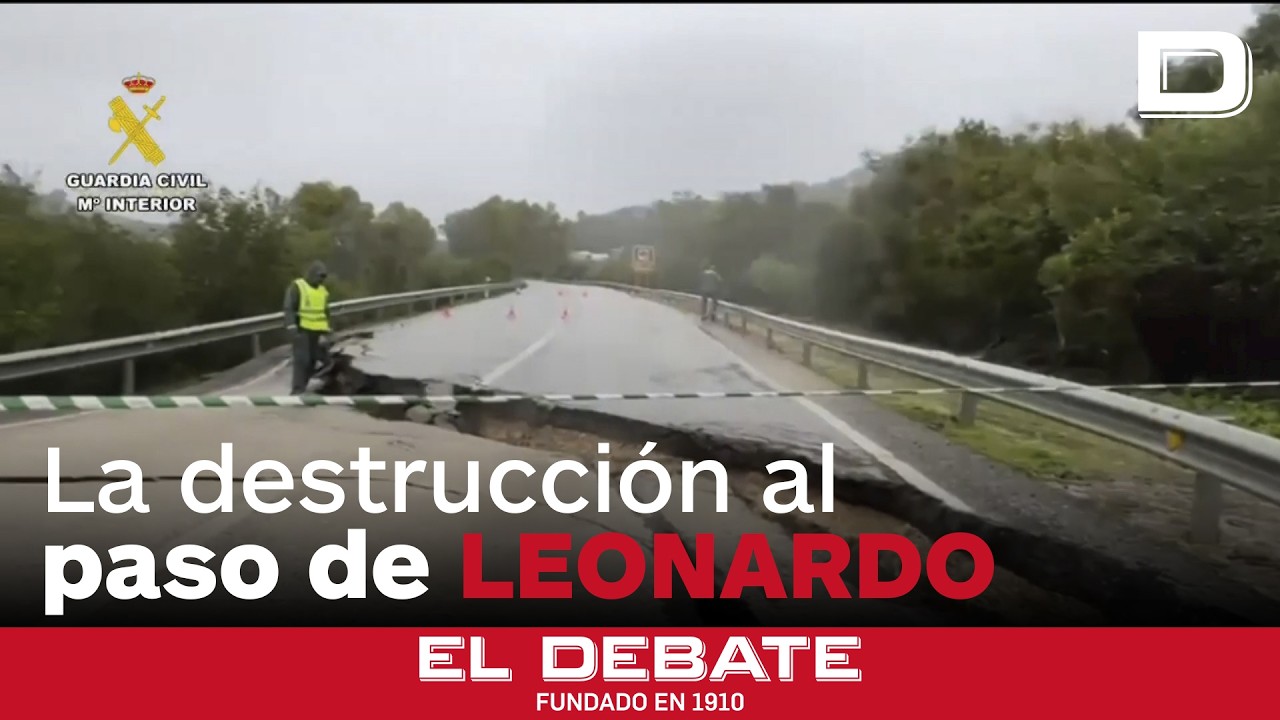 Carreteras destrozadas, ríos al límite y presas a rebosar: los vídeos de la destrucción de Leonardo