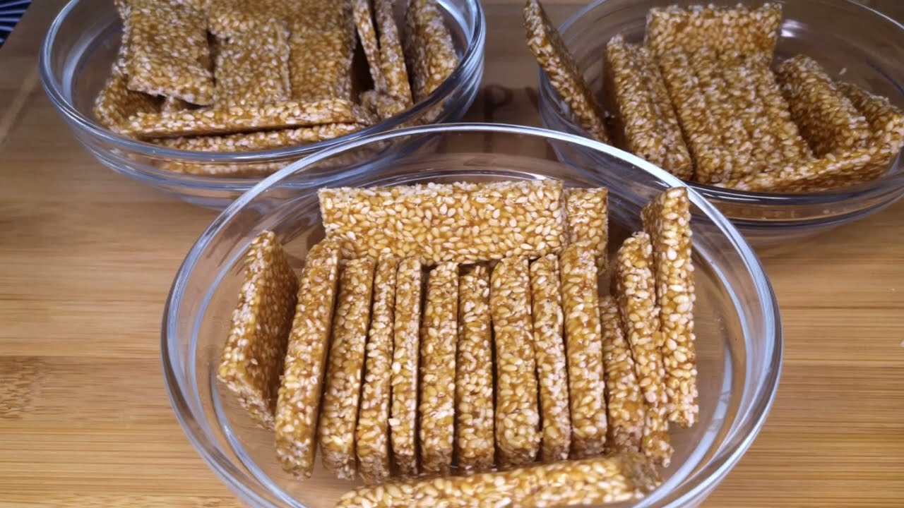 САМЫЕ ВКУСНЫЕ КУНЖУТНЫЕ БАТОНЧИКИ (быстро готовится)