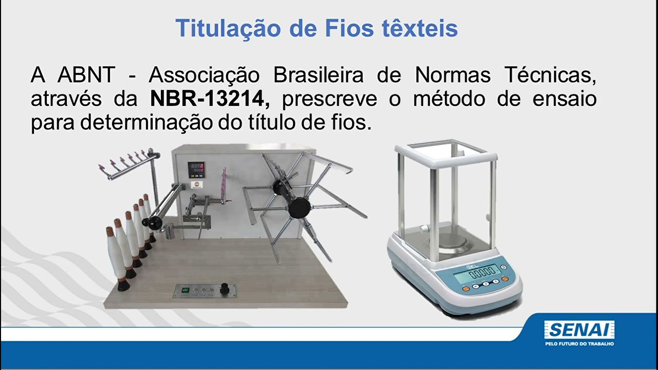 Miniaula01: Titulação de Fios Têxteis. Sistema TEX e DENIER.