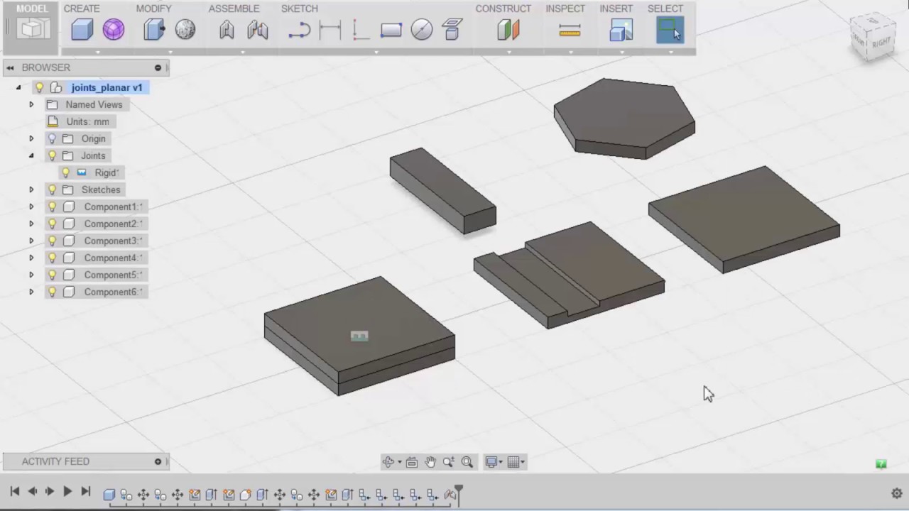 Autodesk Fusion 360 Create Rigid Slider and Planar Joints