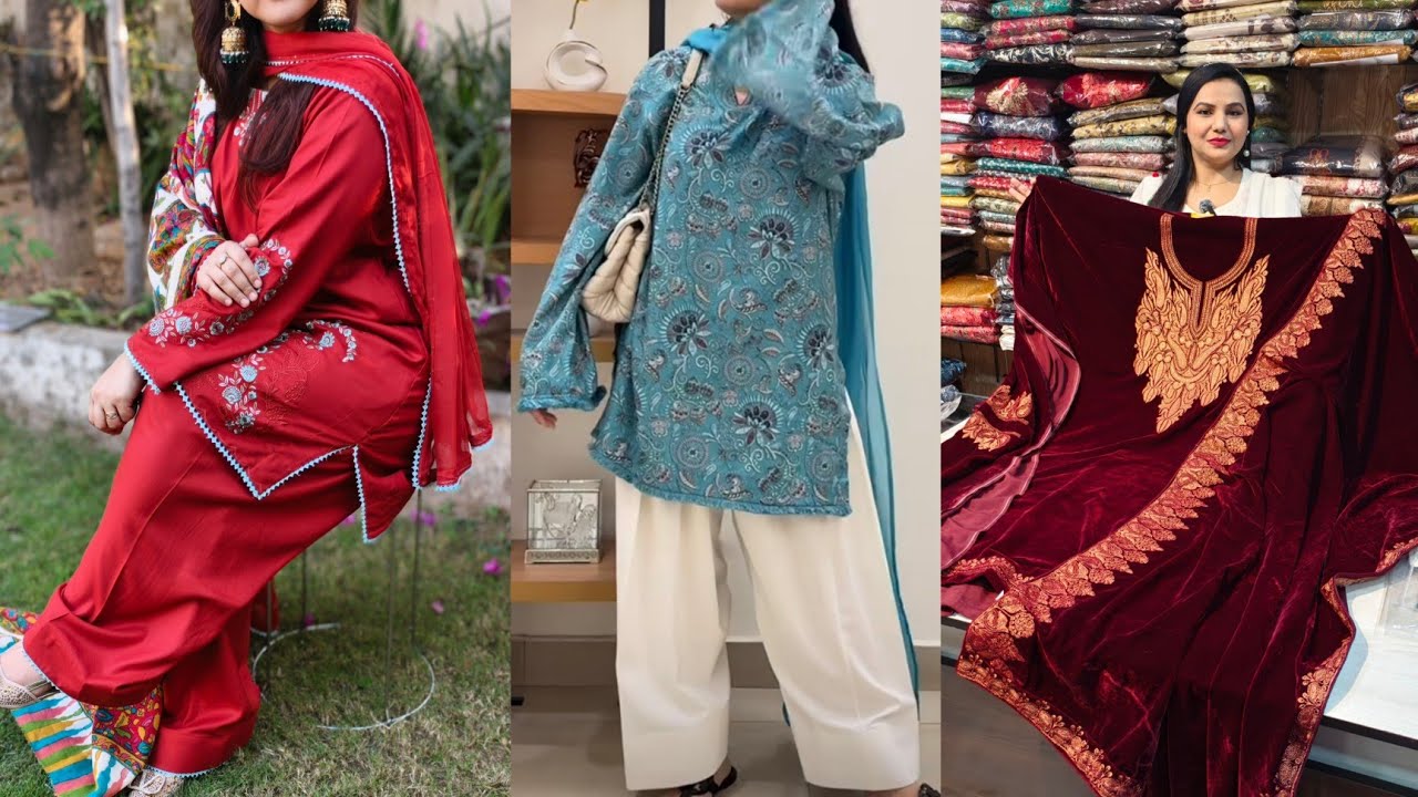 Viral Farsi Salwar Over Sized kurti Design for winter|| Farsi Salwar Design|| Winter Suits Desig