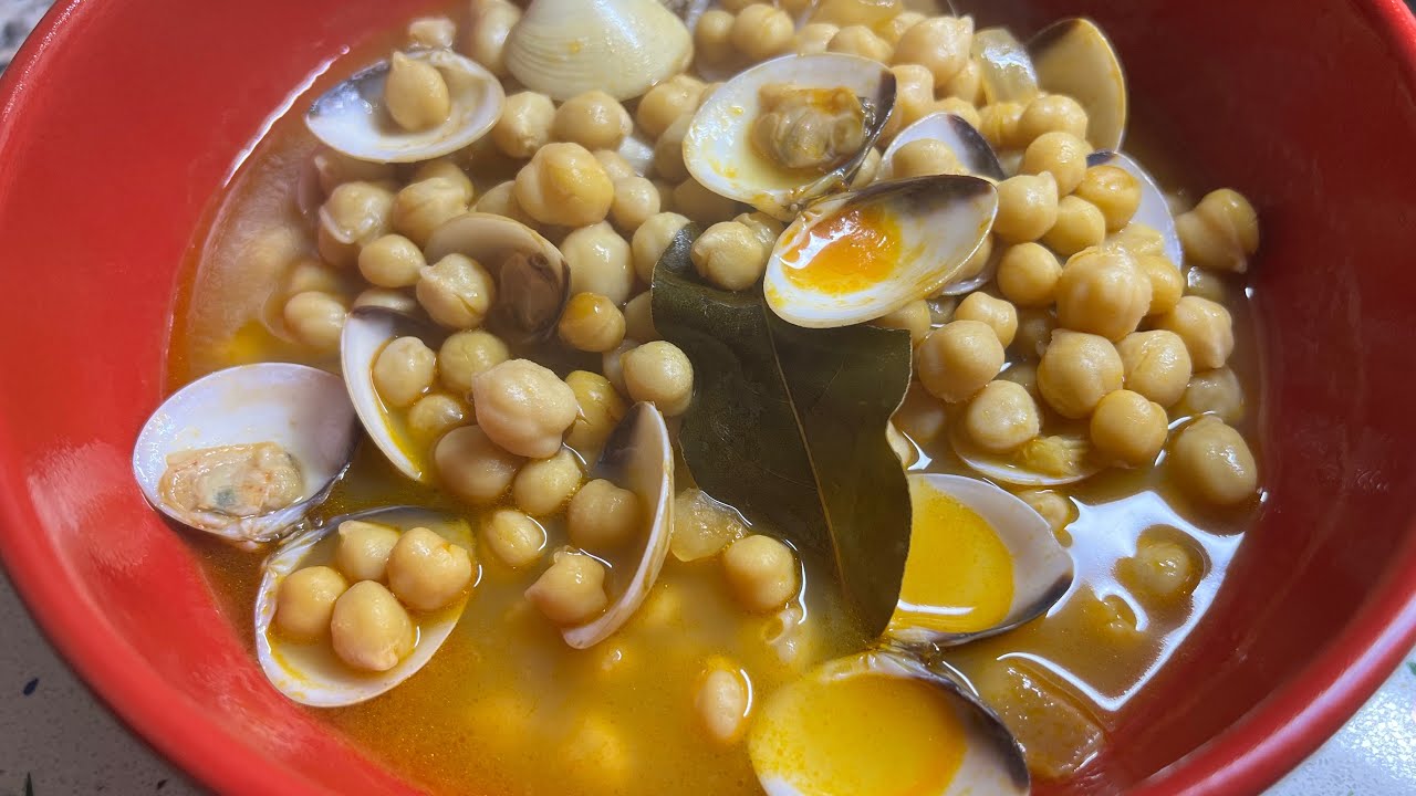 Cómo hacer Garbanzos con almejas