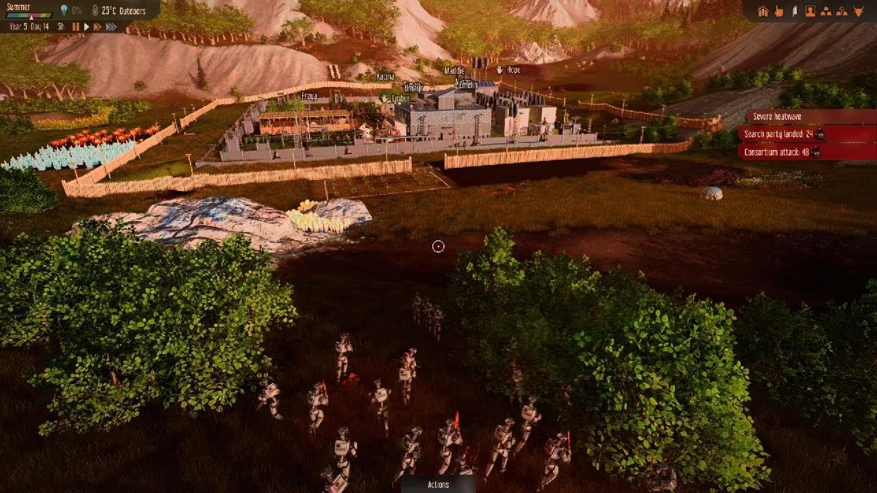 Stranded: Alien Dawn DLC Robot Defense year 5