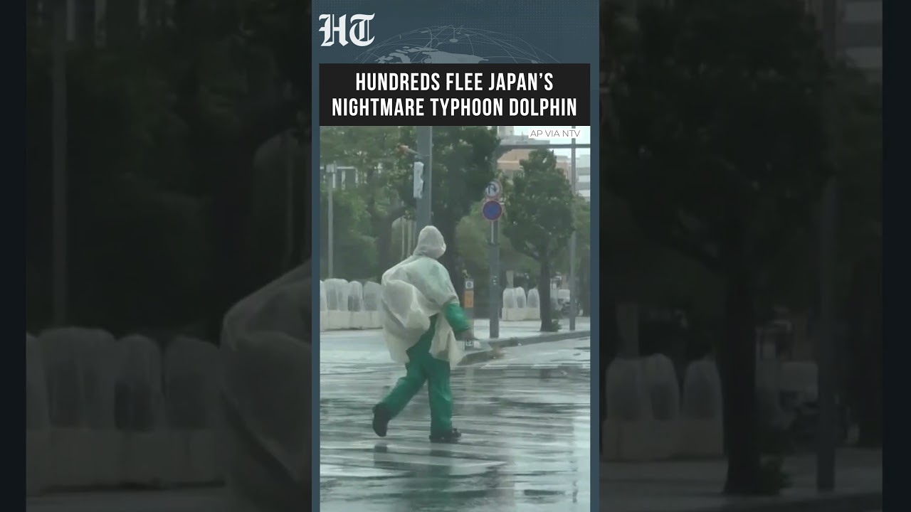 Powerful Typhoon Dolphin Approaches Japan, Okinawa Flights Cancelled | #shorts
