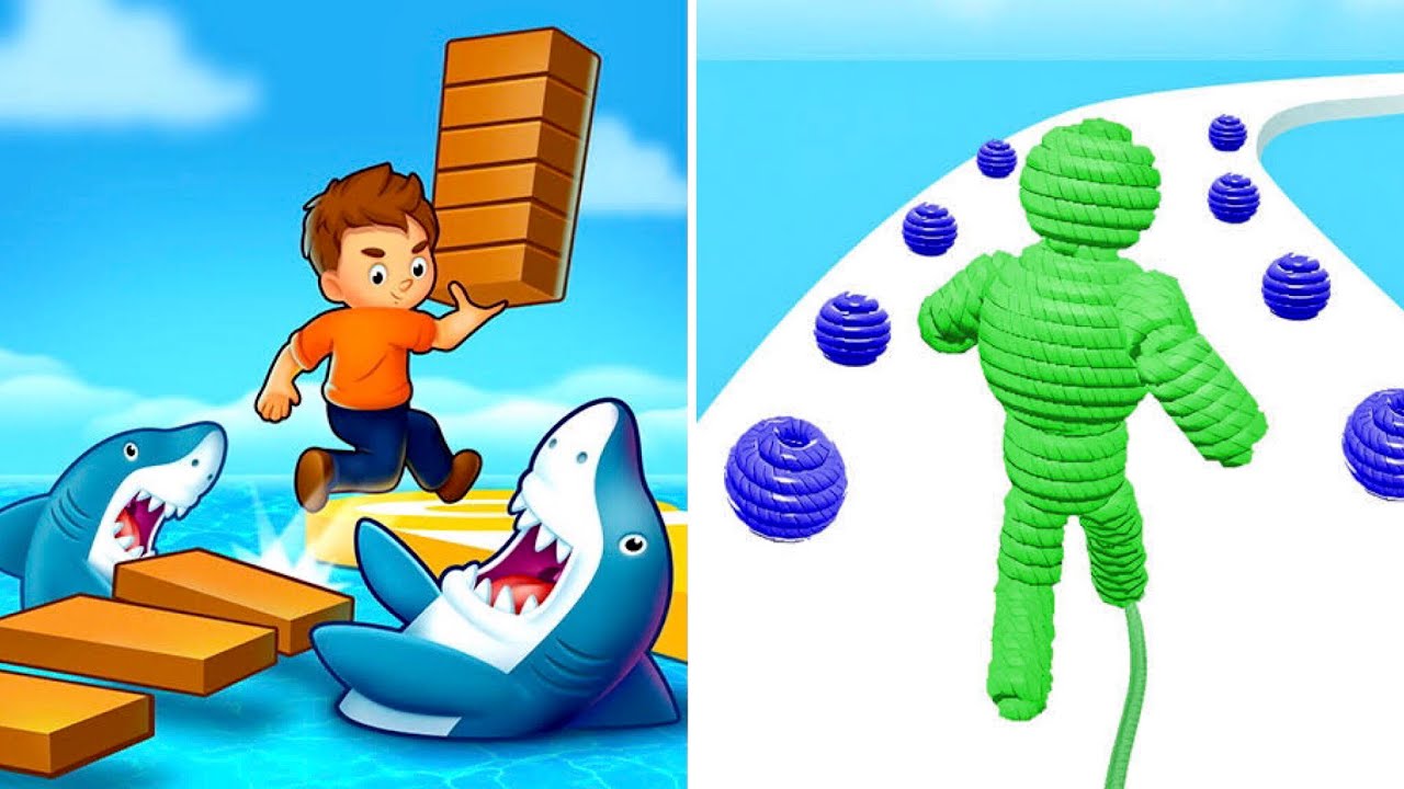 Short Cut Run Vs Rope Man Run ⚪️❎All New Levels Max Update Walkthrough Android iOS Gameplay