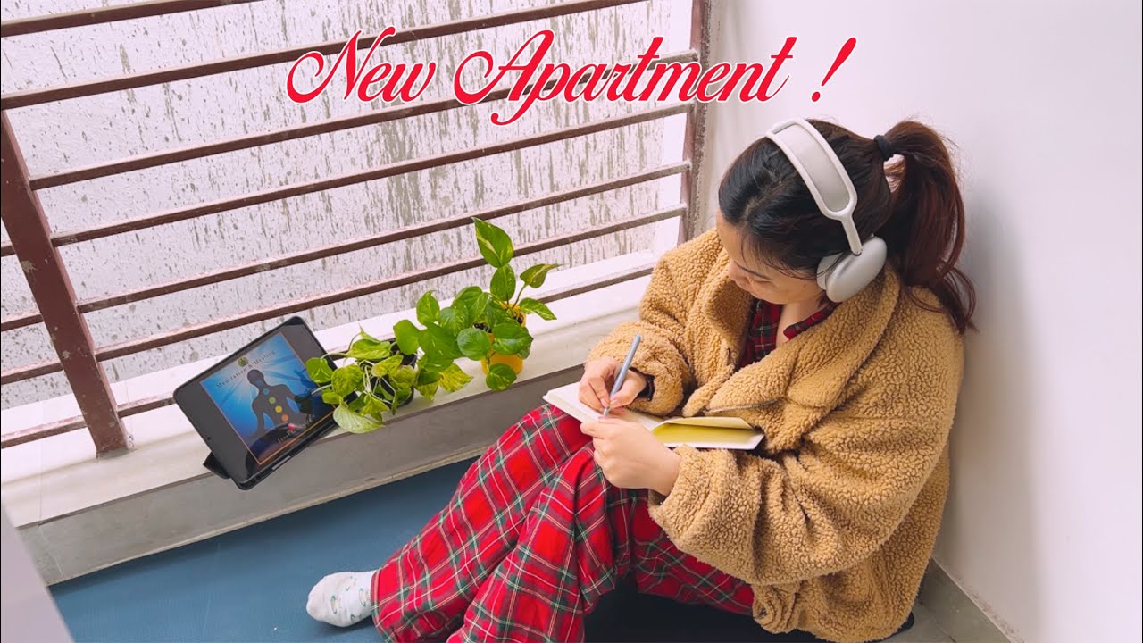 My First Day in my new apartment 📦✂️| Taking it slow🛀🚿| cooking, cleaning & more🌱