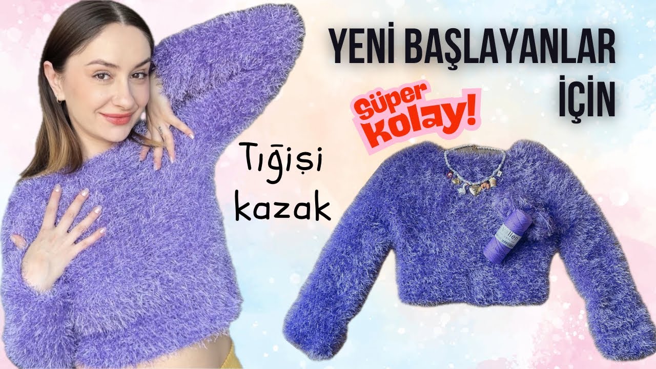 5 saatte Biten! Herkesin Örebileceği! Yakadan Başlamalı! Tığişi Kazak Nasıl Örülür?