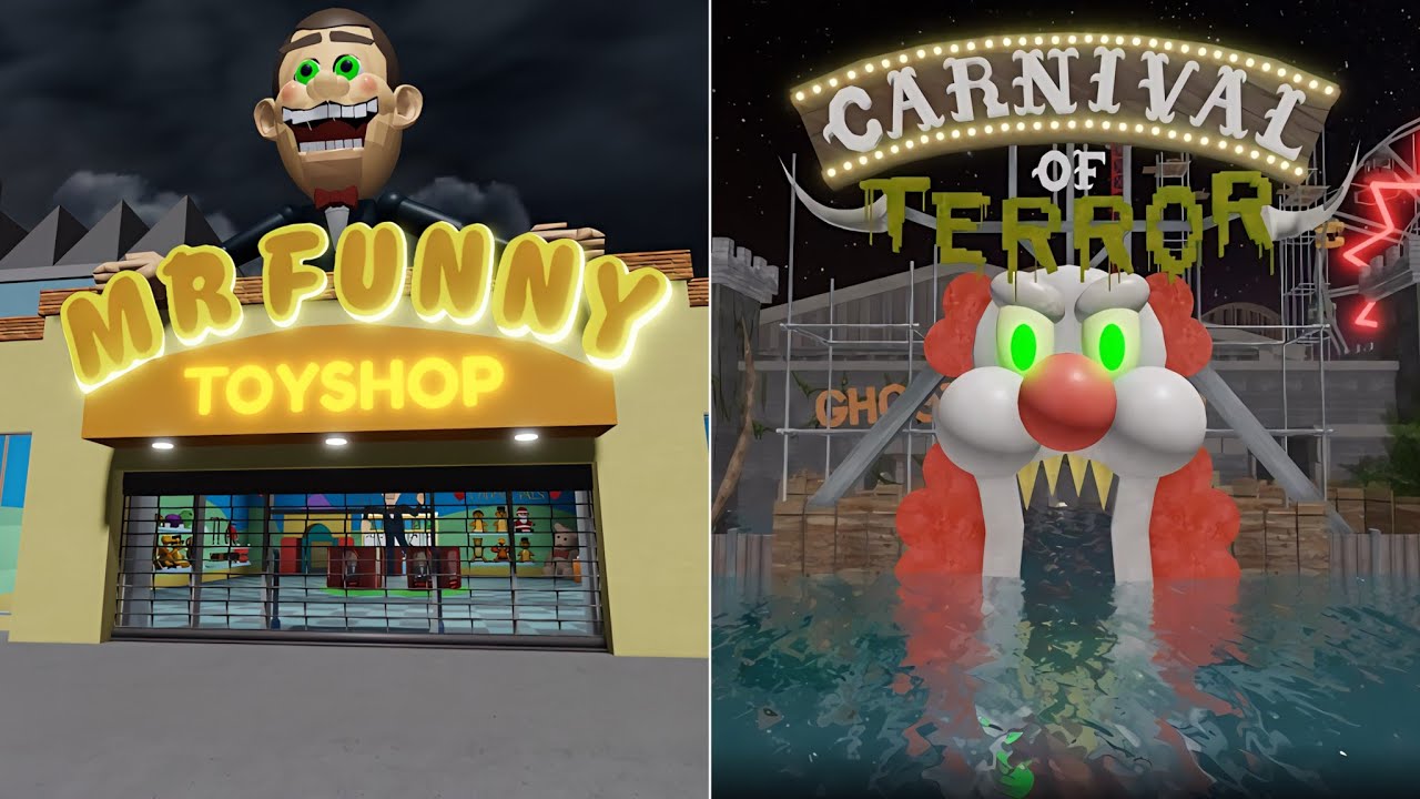 UNDERWATER CARNIVAL OF TERROR, ESCAPE MR FUNNY'S TOYSHOP ROBLOX OBBY