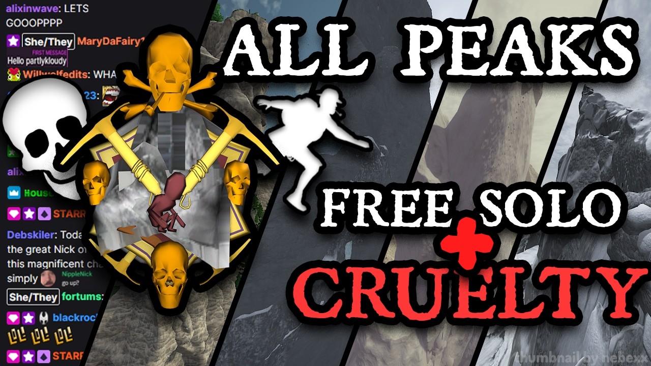 Peaks of Yore Free solo+cruelty mode all peaks