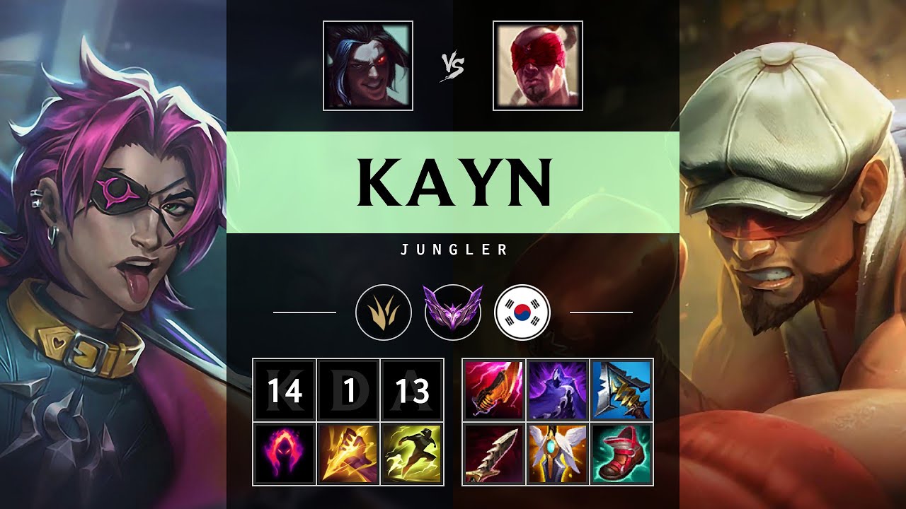 Kayn Jungle vs Lee Sin - KR Master Patch 25.15