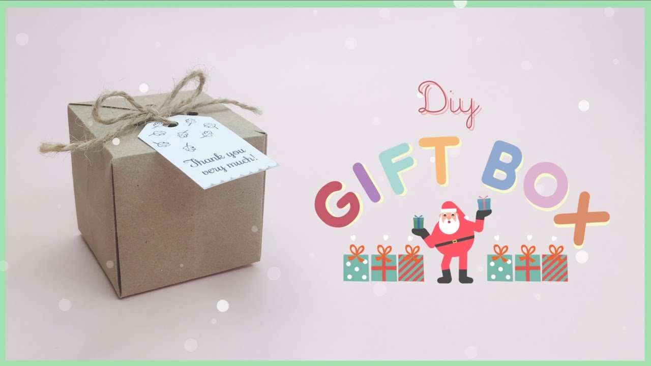 วิธีห่อของขวัญ วิธีทำกล่องของขวัญต้อนรับวันปีใหม่ 🎅🎁 - DIY Cube Christmas Paper Gift Box Packaging