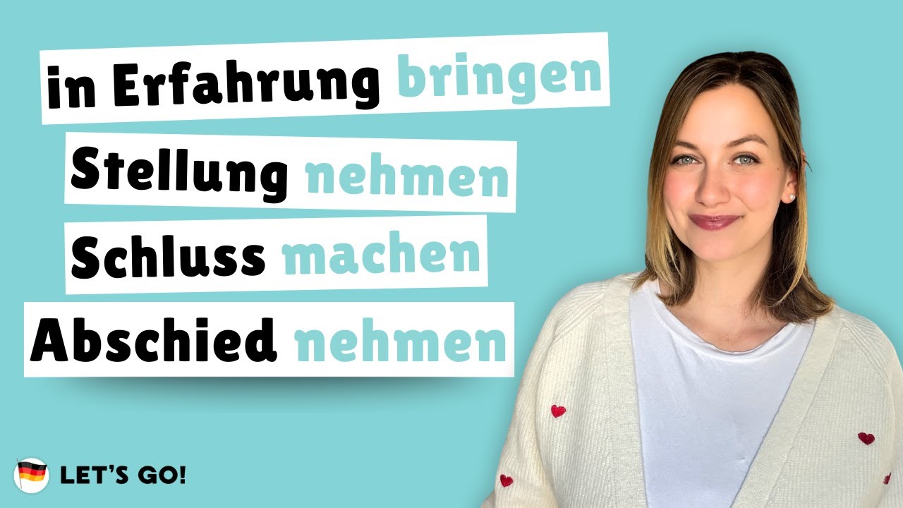 20 Nomen-Verb-Verbindungen für den Alltag (Deutsch B2, C1)