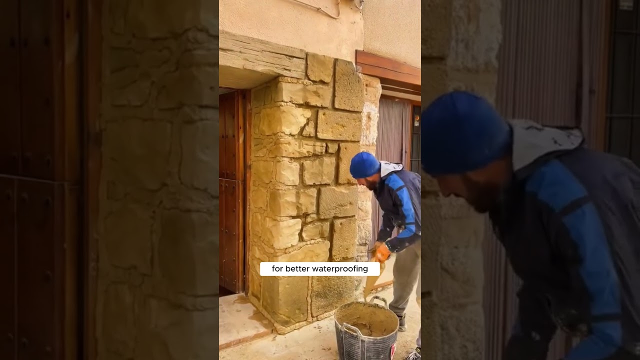 🧱 Искусственные каменные стены: цементная трансформация 🪄 #DIYHomeImprovement