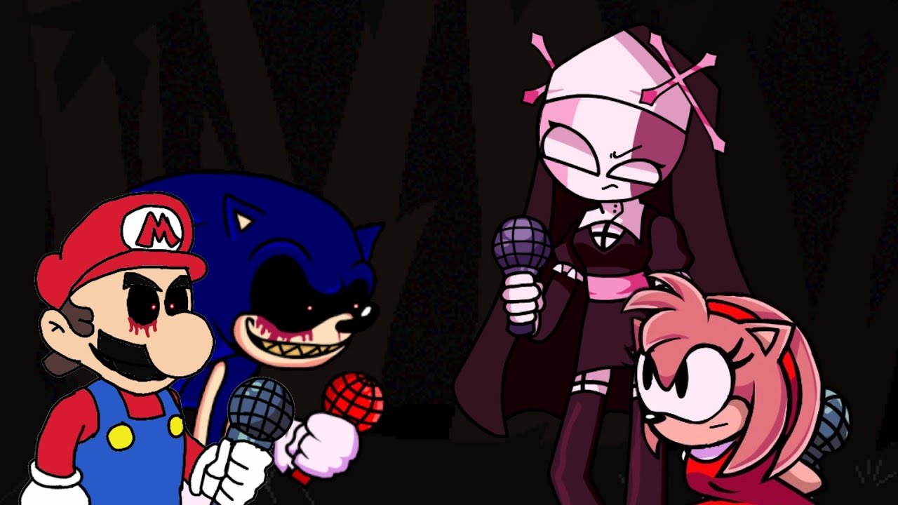 Mario.exe and Sonic.exe Vs Sarvente and Amy