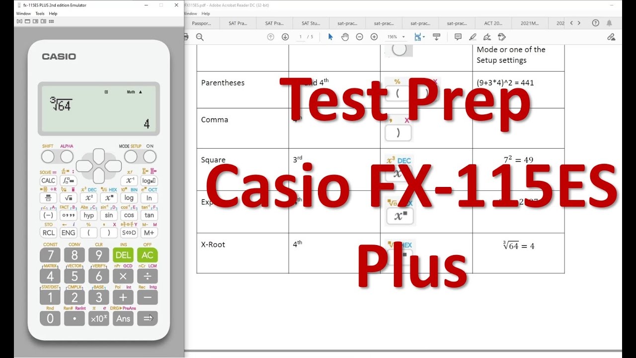 Калькуляторы теста ACT® | Casio FX-115ES Plus 2nd Edition