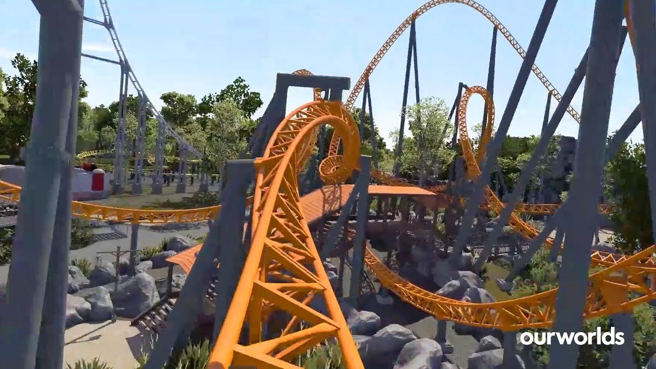 Dreamworld's NEW Blue Fire Coaster POV - Animation Point Of View - Dreamworld, Gold Coast, Australia