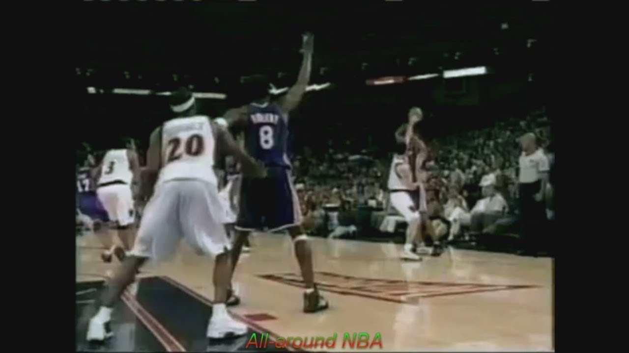 NBA Duels: Kobe Bryant 16 Pts 11 Ast Vs. Larry Hughes 15 Pts 9 Ast, 1999-2000.