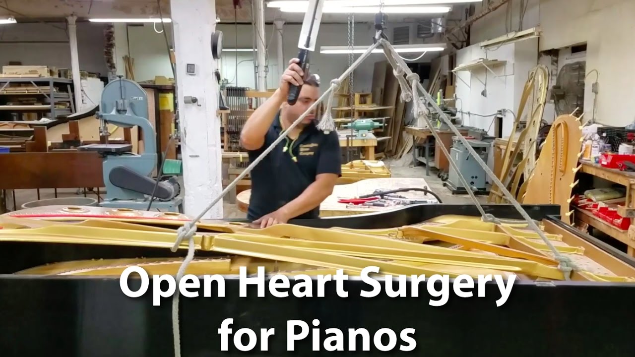 Removing a piano pin block | Cunningham Piano Company