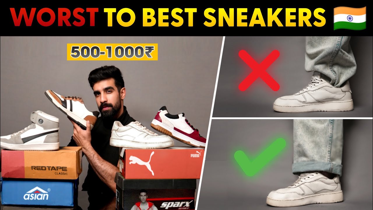 TOP Sneakers In INDIA: WORST To BEST|500₹ Budget sneakers| Shoes |Best Sneakers under 1000| 2024