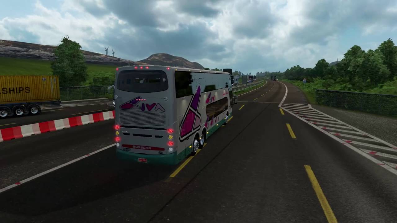 Euro Truck Simulator 2 Bus trip to Sparta with Panoramico DD 6x2 Scania p1