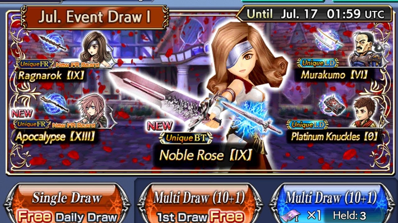 Beatrix BT & Lightning FR Ticket Pulls ONLY! [DFFOO GL]