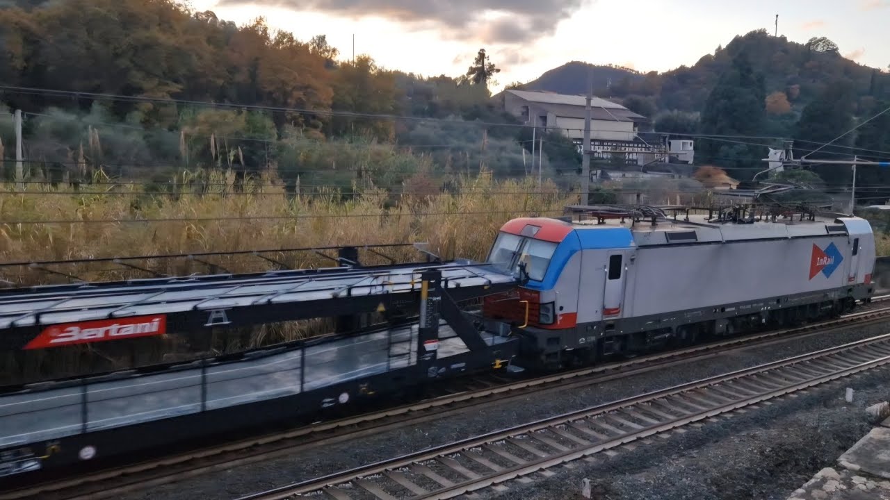 COMPILATION DI TRENI CON 2 TRENI MERCI DEL SABATO POMERIGGIO VICINO ALLA STAZIONE DI RIVA TRIGOSO 