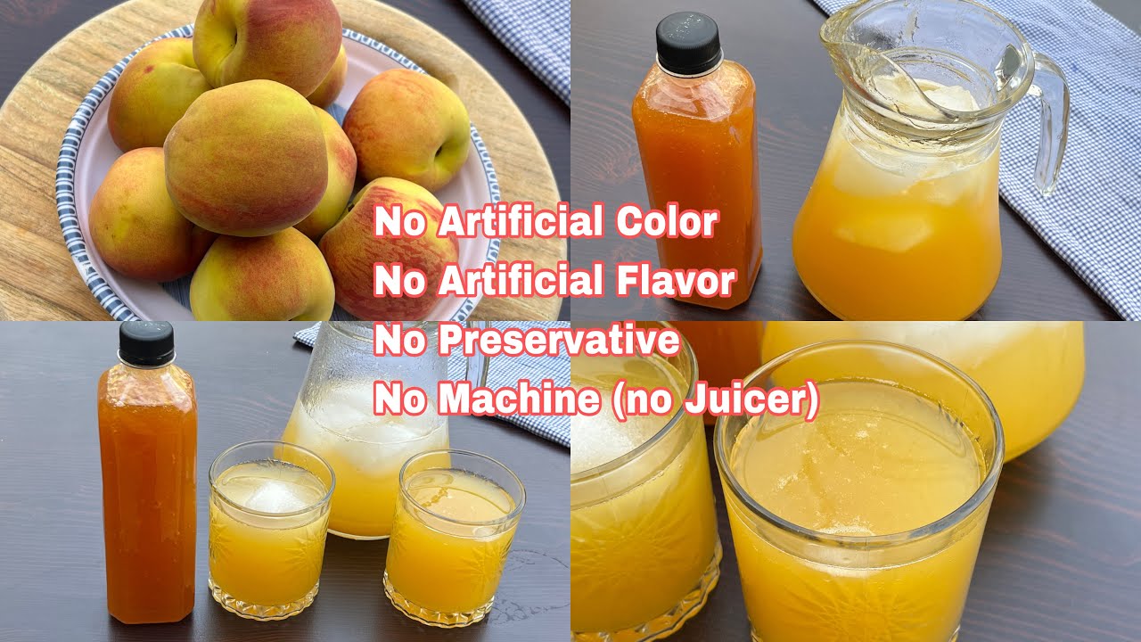 Peach Squash Recipe without Grinder & Juicer | Peach Squash Recipe |Peach Juice Recipe |Summer Drink
