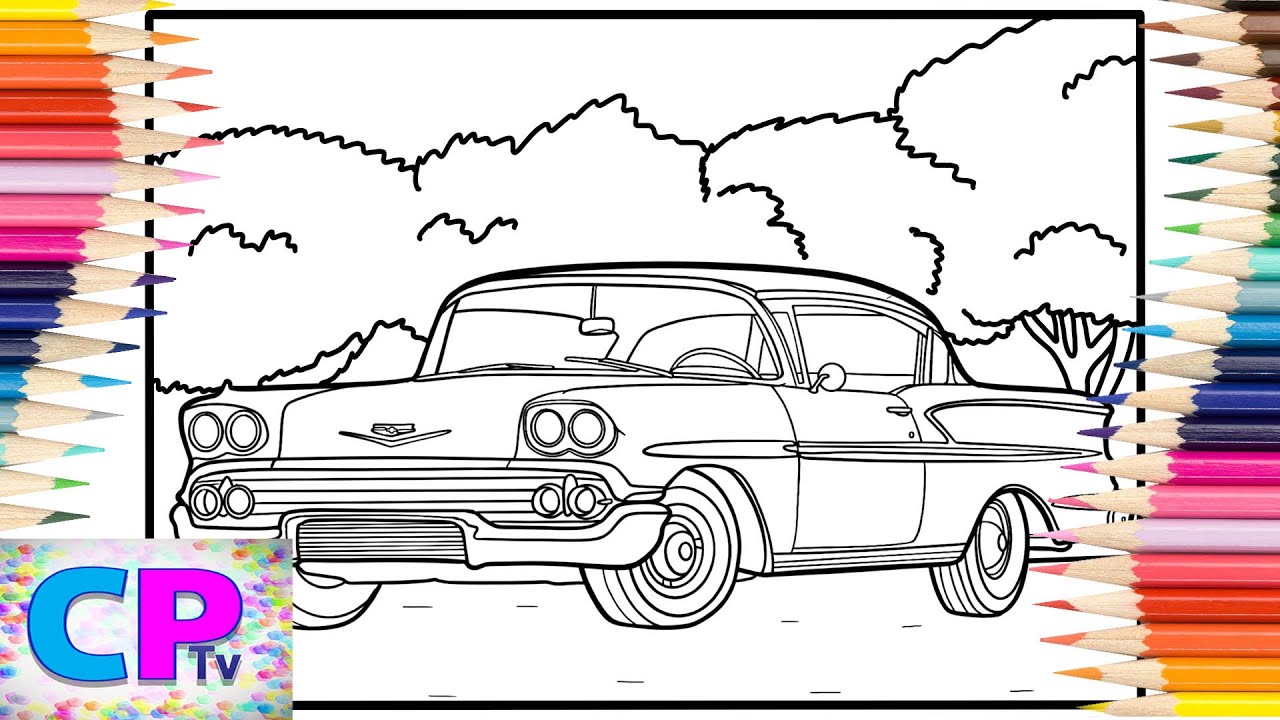 Chevrolet Impala/Old Style Car/Coloring at Natural Speed/@coloringpagestv  /Elektronomia - Energy