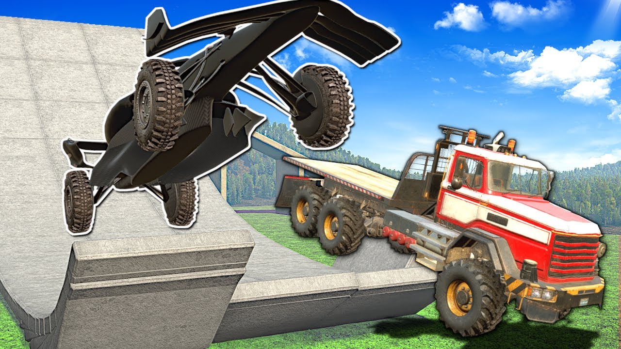 Downhill JUMPS in Offroad Trucks & Cars! - Snowrunner Multiplayer Mods