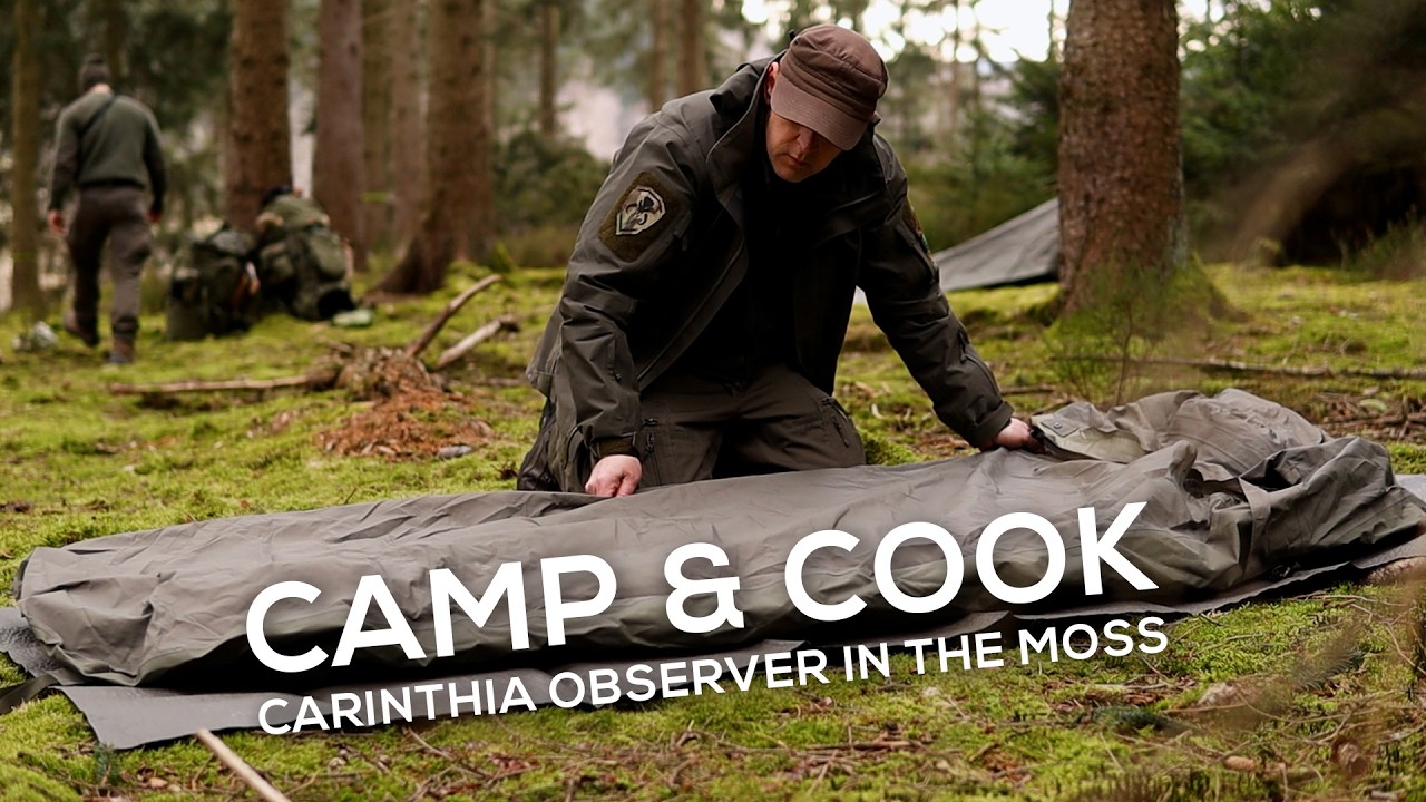 🔥 Camp & Cook / Overnighter with Carinthia Observer in Moos 🌿  Bushcraft Germany