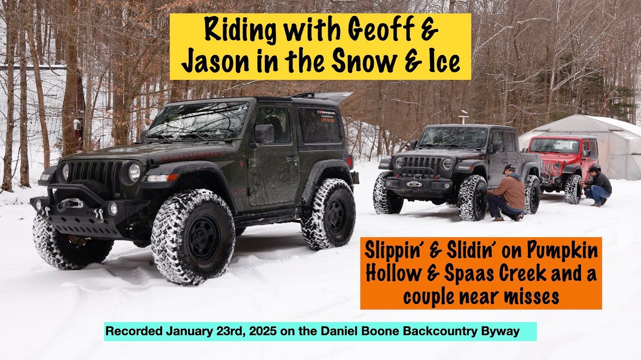 Snow, Ice Heart Stopping Moments on Pumpkin Hollow & Spas Creek #dbbb, Recorded 01/23/2025