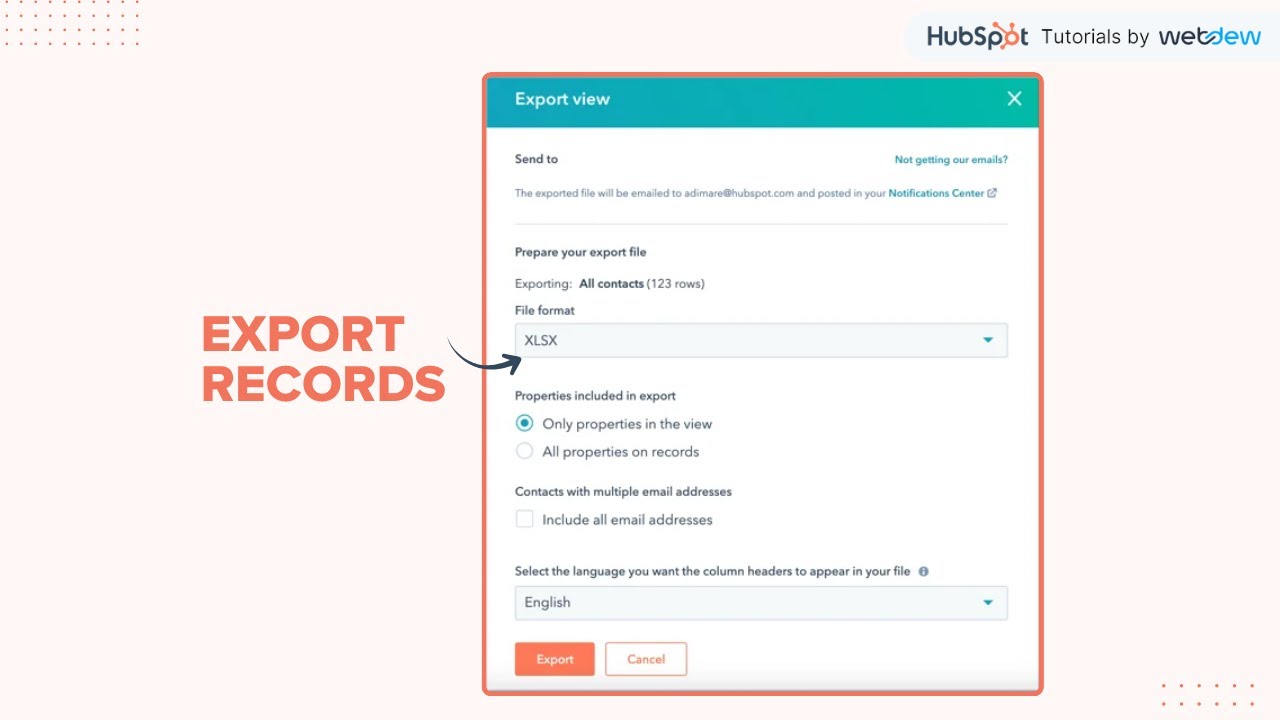 How-to export records from HubSpot.