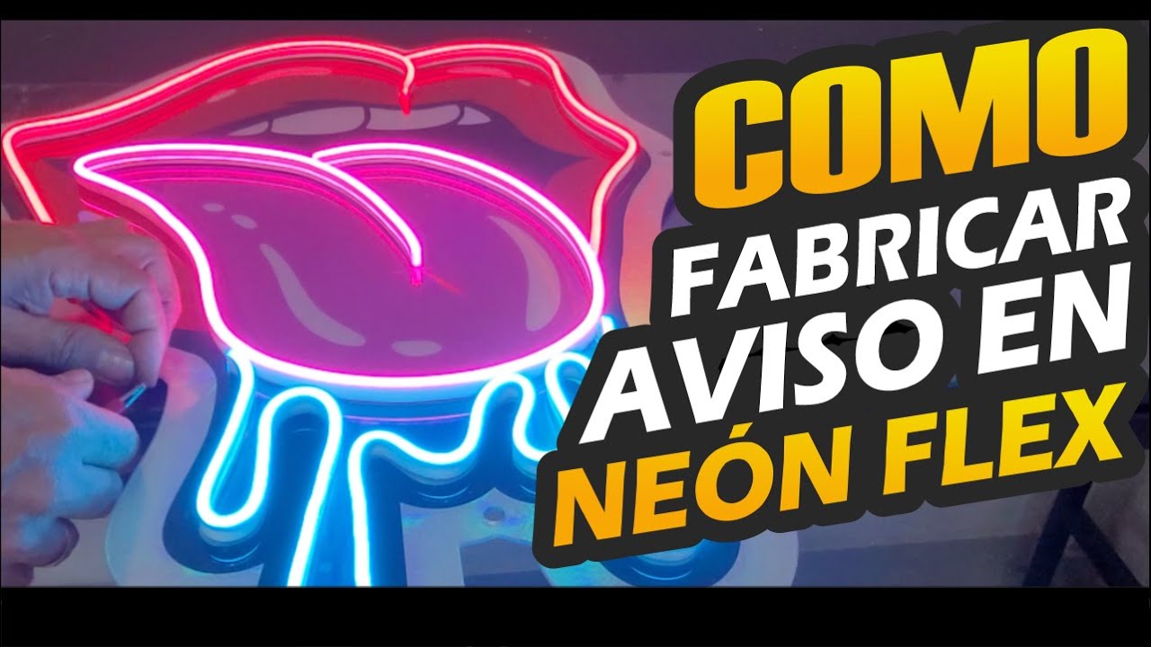 Como hacer un AVISO en neon flex 💥 Tutorial neon flex ➰