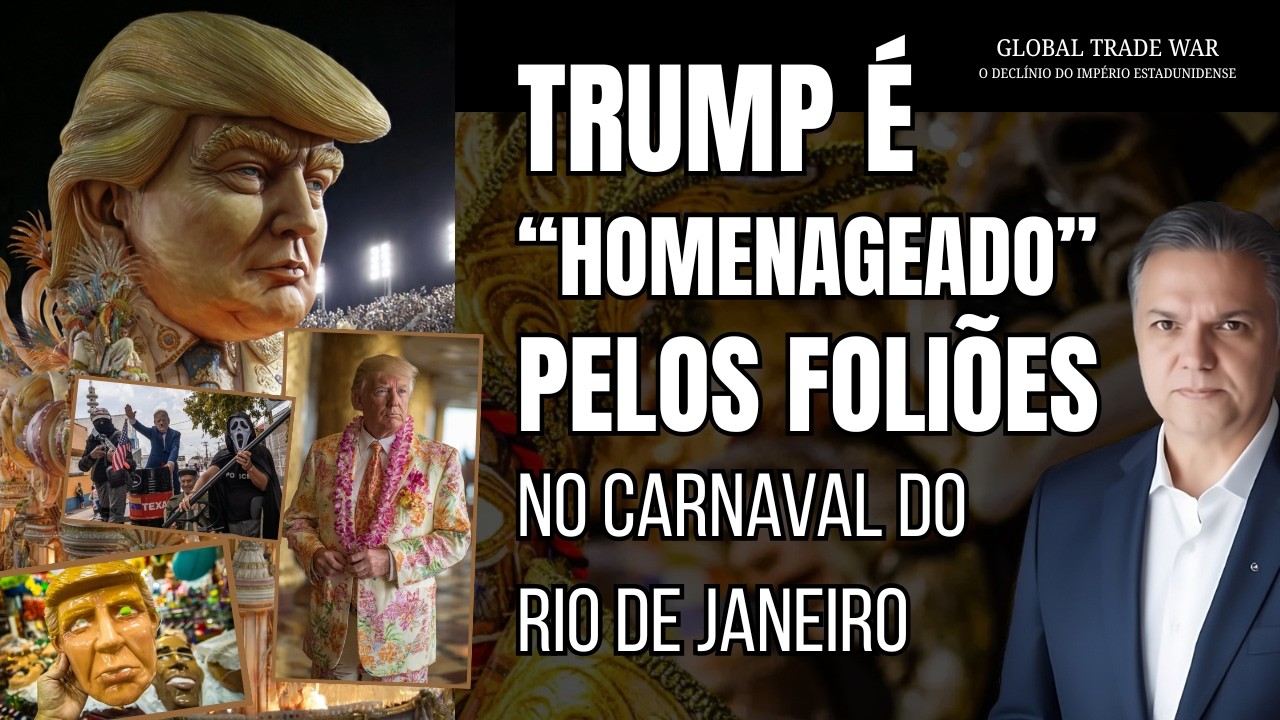 Carnaval, sátira e política: foliões brasileiros ironizam o atual presidente dos EUA, Donald Trump