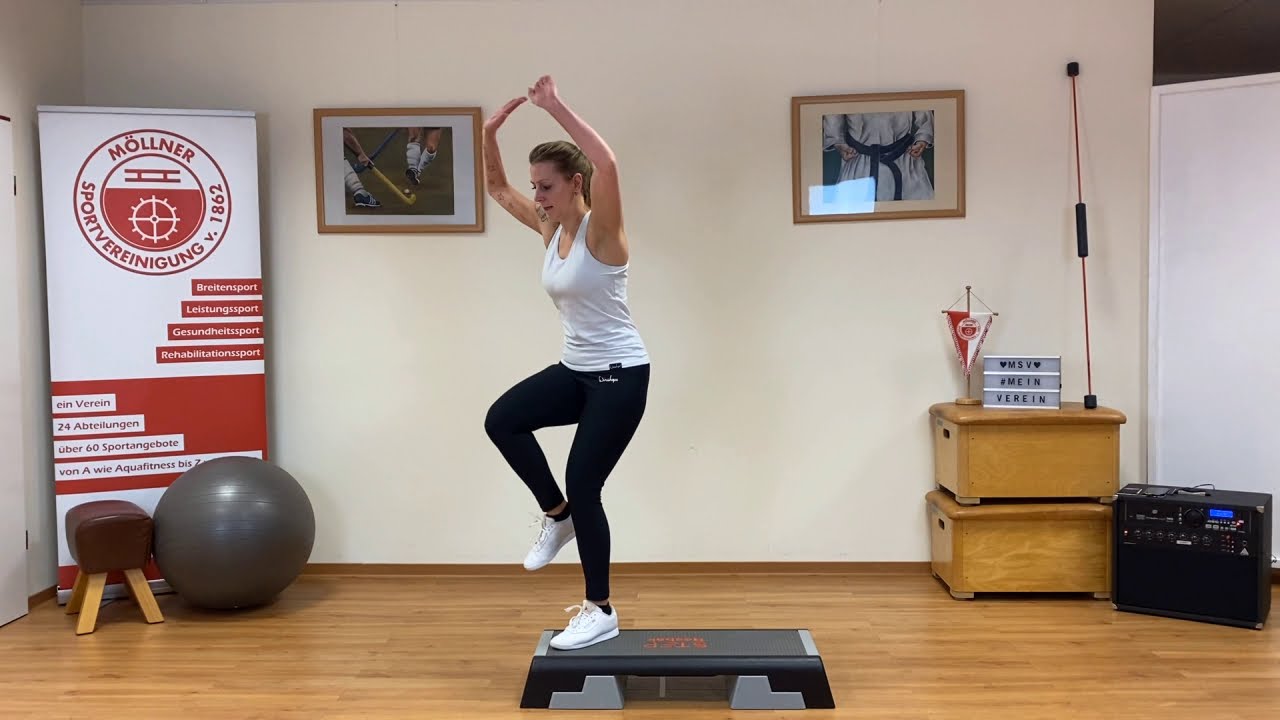 Bein-Training mit dem Steppbrett - Homeworkout - Fit mit Pia - Möllner SV
