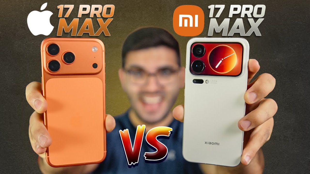 COM ELES! IPhone 17 PRO MAX vs Xiaomi 17 PRO MAX! QUAL O MELHOR AFINAL? (comparativo completo)