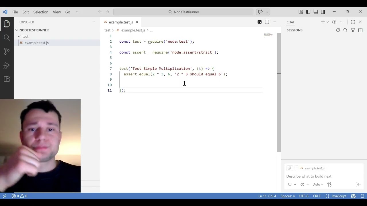 Node.js Testrunner Sysch Testing